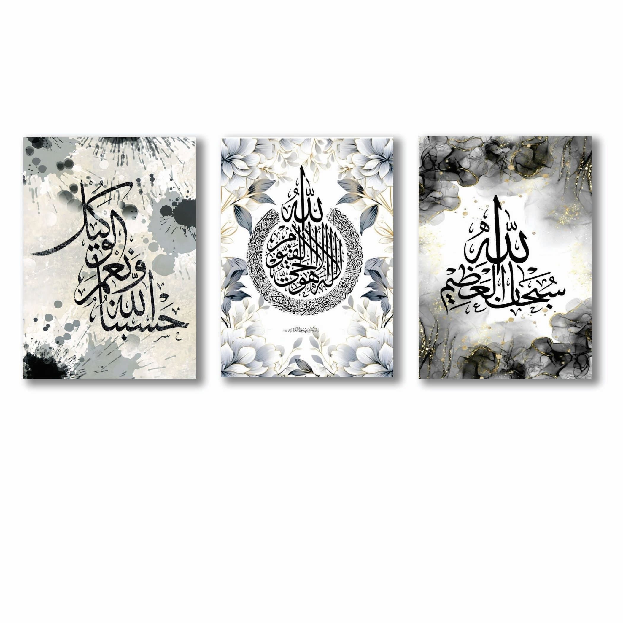 Set of 3 Premium Wall Art Photo Tiles – Modern Home Decor Sets