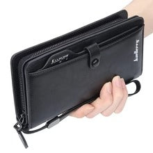 Balebaily Long Zipper Wallet for Men & Women PU Leather Wallet with 15 Card Slots Phone Pocket and Photo Window