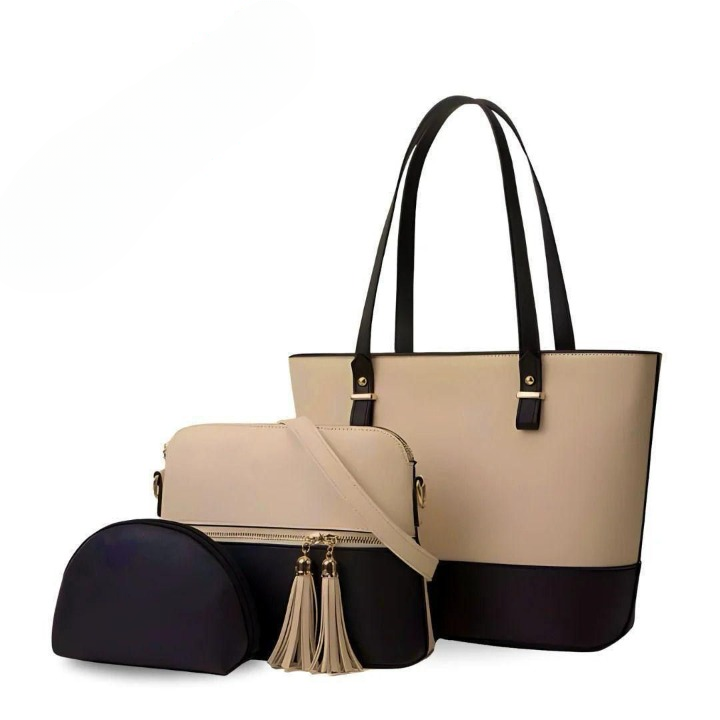 3 Piece Tote Handbag Elegant Design Premium Quality Smooth Finish Easy Carry For Daily Fashion Needs