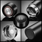 Temperature Display Vacuum Insulated Water Bottle Thermo Flask Made of Premium Stainless Steel Coffee Cup (Random Color)
