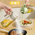2 In 1 Oil Sprayer Bottle Kitchen Tool For Cooking Baking BBQ Easy Spray And Convenient Use - 400ML