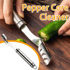 Stainless Steel Pepper Corer & Vegetable Slicer – Multifunction Jalapeno Core Remover, Fruit & Seed Extractor Tool