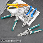Multi-Function Wire Stripper and Cutter – 10-in-1 Electrical Hand Tool with Cutting, Stripping, Crimping & Screwdriver Functions (Random Color)