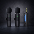 K35 Wireless Microphone – High-Quality 2.4GHz Lapel Mic Set with 3.5mm Receiver for Mobile Phones, Cameras, Speakers & Vlogging
