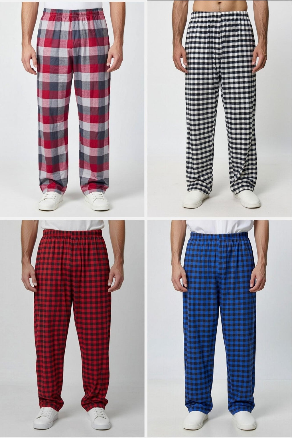 Men Checked Pajama Trousers – Comfortable Cotton Sleepwear & Home Wear Trouser for Men and Boys Soft Relax Fit Lounge Pants ( Random Color Random Print)