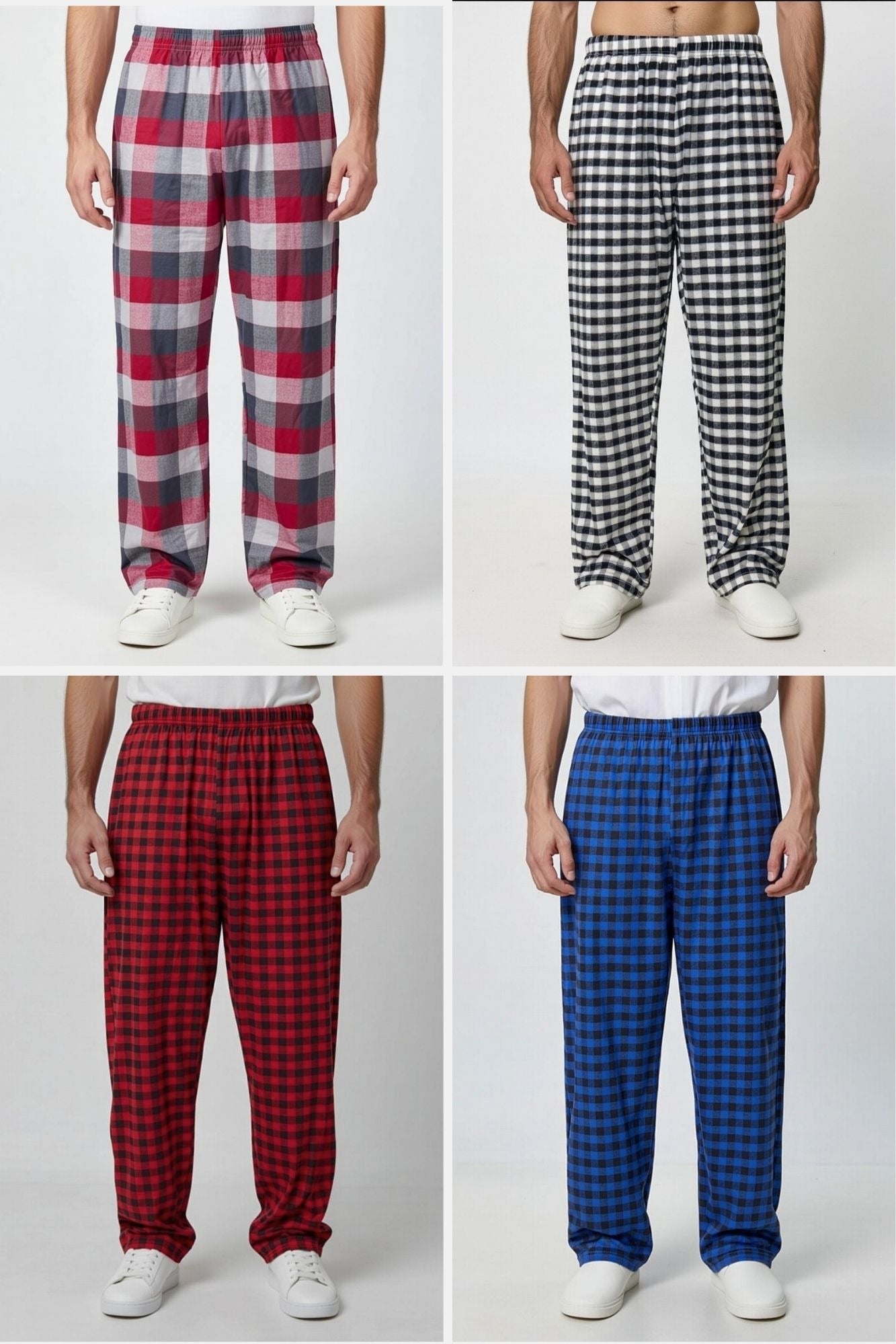 Men Checked Pajama Trousers – Comfortable Cotton Sleepwear & Home Wear Trouser for Men and Boys Soft Relax Fit Lounge Pants ( Random Color Random Print)