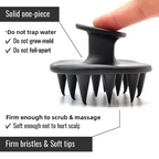 Head Cleansing &amp; Scalp Massage Brush – Soft Bristles for Wet &amp; Dry Use (Black color)