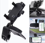 Dashboard Car Phone Holder ABS – 360° Rotatable Mobile Phone Sun Visor & Rear View Mirror Mount Support for Smartphones