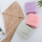 Hair Drying Towel Cap – Quick Dry, Soft & Absorbent Turban Wrap for Women | Anti-Frizz Hair Wrap Towel for Bathroom & Salon Use (Random Color)