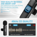 K9 Collar Wireless Microphone iPhone/Android & Type C Supported Wireless Microphone With ( i Phone Connector )
