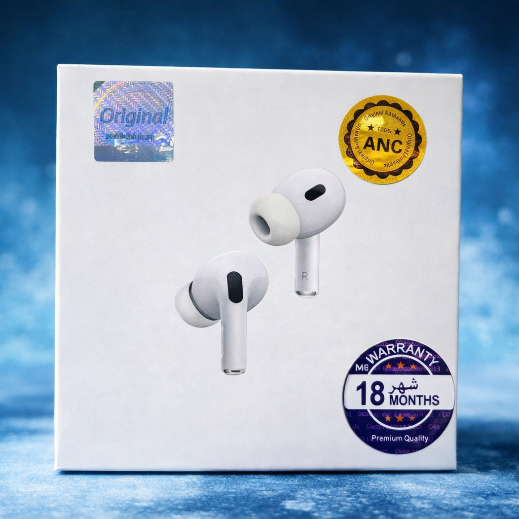 ANC Wireless Earbuds with Active Noise Cancellation & Charging Case – White