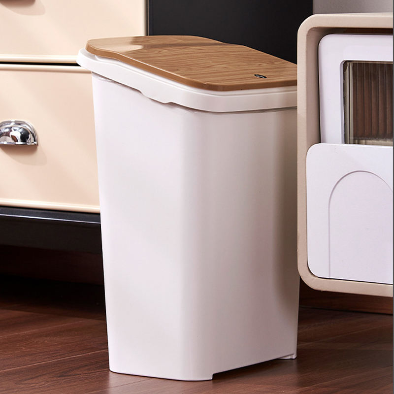 Royal Wooden Trash Bin with Lid | Minimalist Dustbin for Kitchen, Bedroom & Office