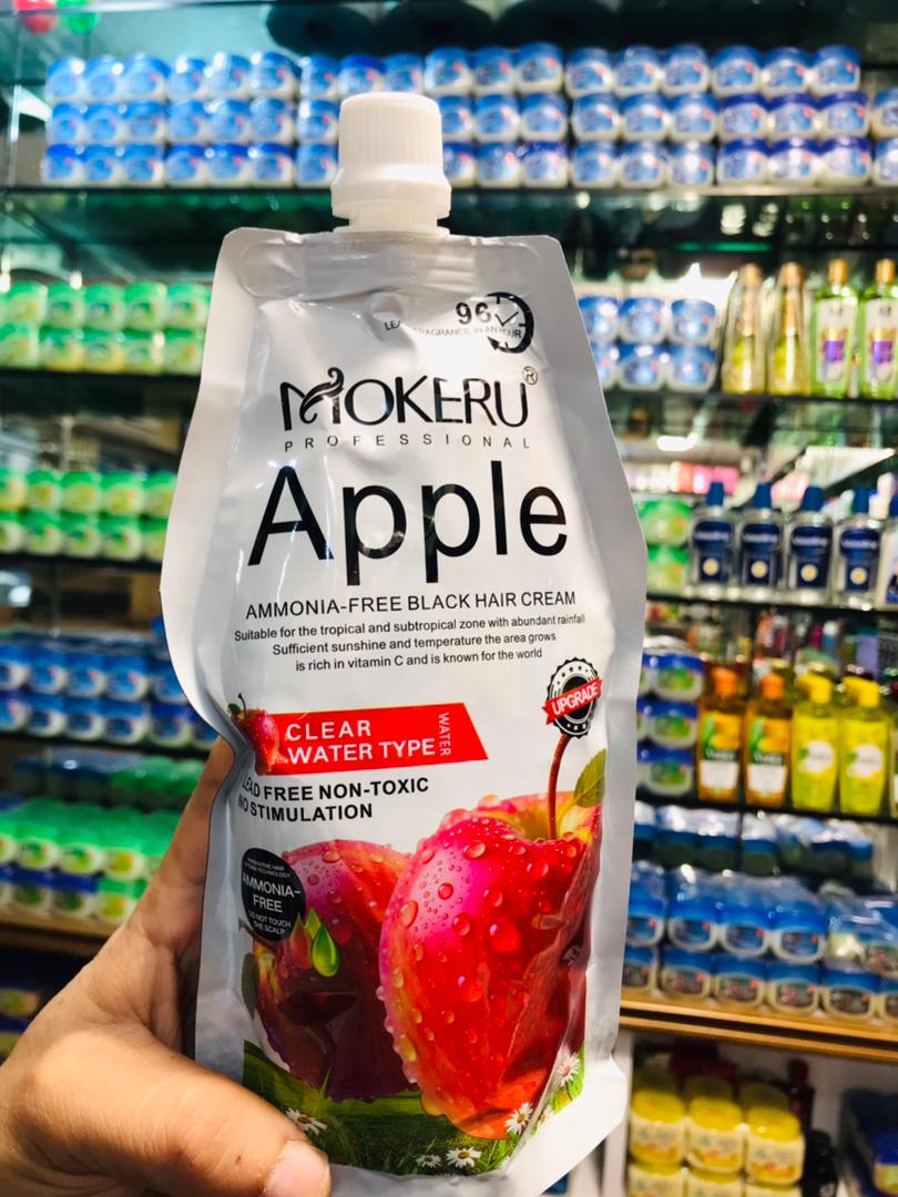 MOKERU Professional Apple Hair Dye | Natural Black Hair Color 500ml + 500ml