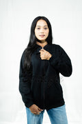 Best Quality Winter Wear Plain Fleece Black Jacket for Ladies & Girls | Soft, Warm & Stylish Winter Outfit
