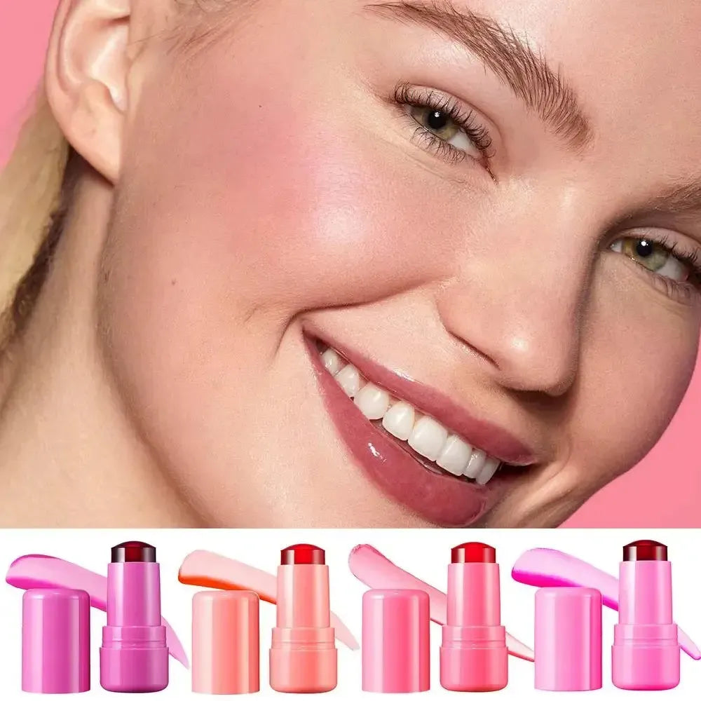 High-Pigment Matte Blush Stick – Long-Lasting, Water-Resistant &amp; Blendable Contour Balm - Random Shades