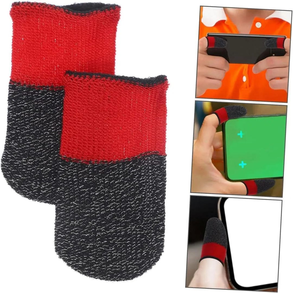 Double Color Gaming Thumb Sleeves Pair – Anti-Sweat Touch Control Finger Gloves for Mobile Gamers