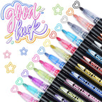 Double Line Outline Glitter Marker Pens Creative Dual Effect Writing And Drawing Tools For Art Craft And Decoration