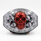 Universal 125cc Motorcycle LED Skull Tail Light – Multi-Color Fancy Rear Back Light for Bikes