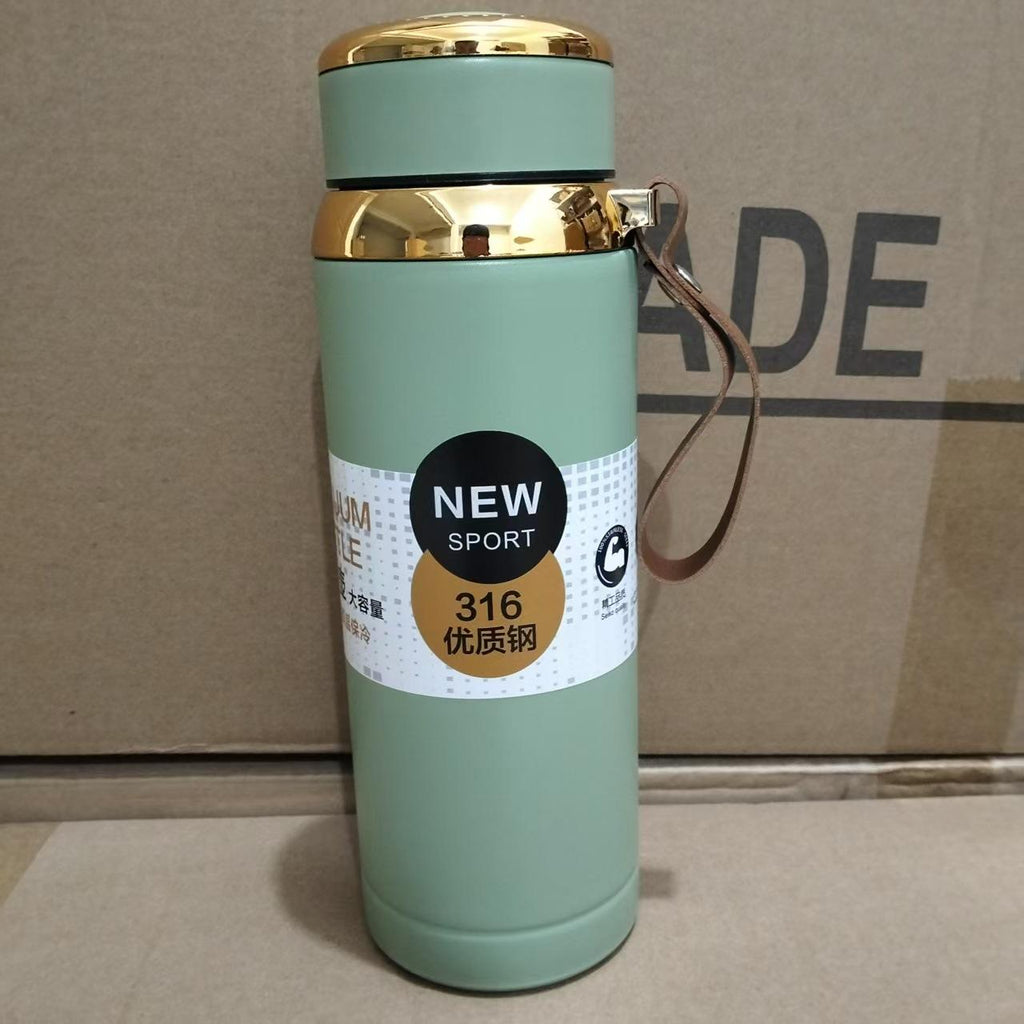 Matte Stainless Steel Bottle Leak Proof Durable Hot Cold Water Bottle For Office Gym Travel
