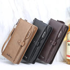 Balebaily Long Zipper Wallet for Men & Women PU Leather Wallet with 15 Card Slots Phone Pocket and Photo Window