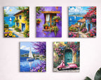 Set of 5 Premium Wall Art Photo Tiles – Modern Home Decor Sets 8x11