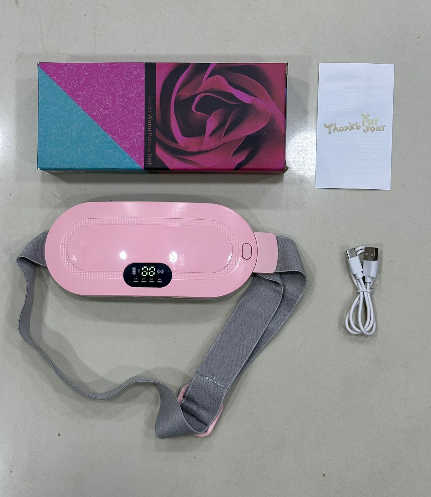 Heating Pad women Period Pain Cramp Relief Belt -Portable Menstrual Heating Pad, Heated Belly Belt for Menstrual Cramp Relief with 3 Heat Levels and 4 Modes, Electric Belt Massage for Women and Girls - Electric Massager Machine for Women