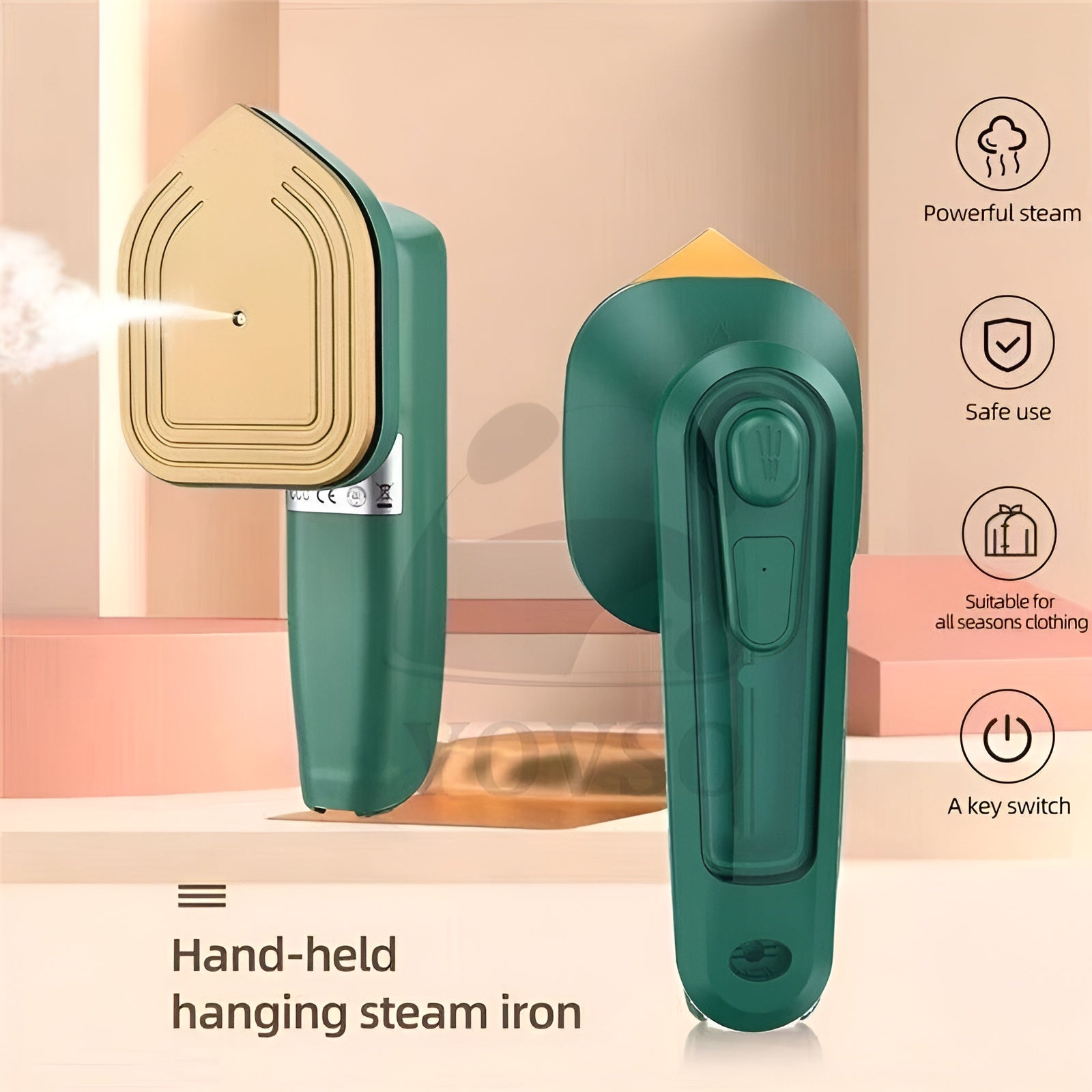 Portable Travel Iron, Micro Mini Iron Steam Iron Handheld Ironing Machine