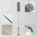 Grey Microfiber Flexible Duster – Extendable & Bendable Cleaning Tool with Telescopic Pole for High Ceilings, Fans, and Tight Corners