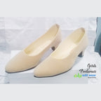 Ladies Velvet Pump Shoes – Comfortable 2 Inch Heel Casual & Party Wear Stylish Coat Pumps for Women