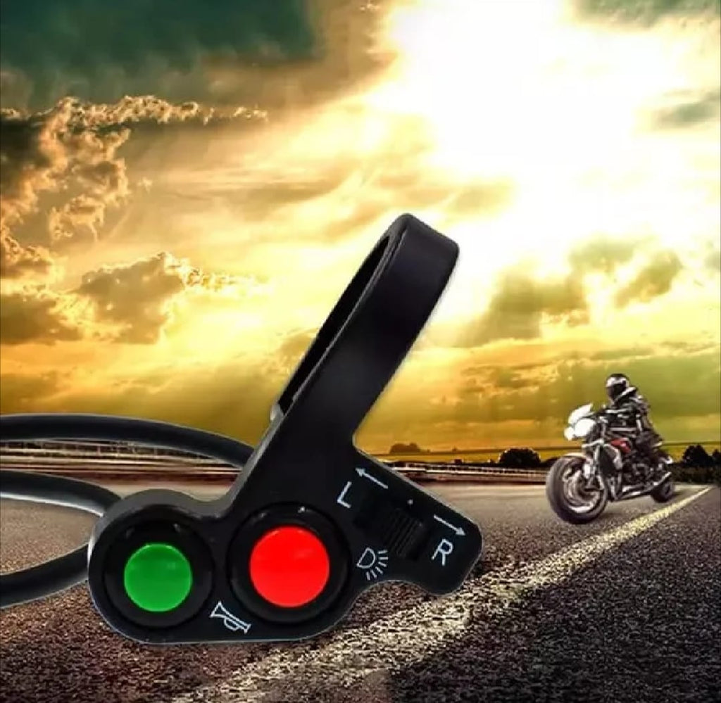 Universal Motorcycle Handlebar Switches ON/OFF Button Connector Horn Turn Signal Lights Head Spot Light Switch
