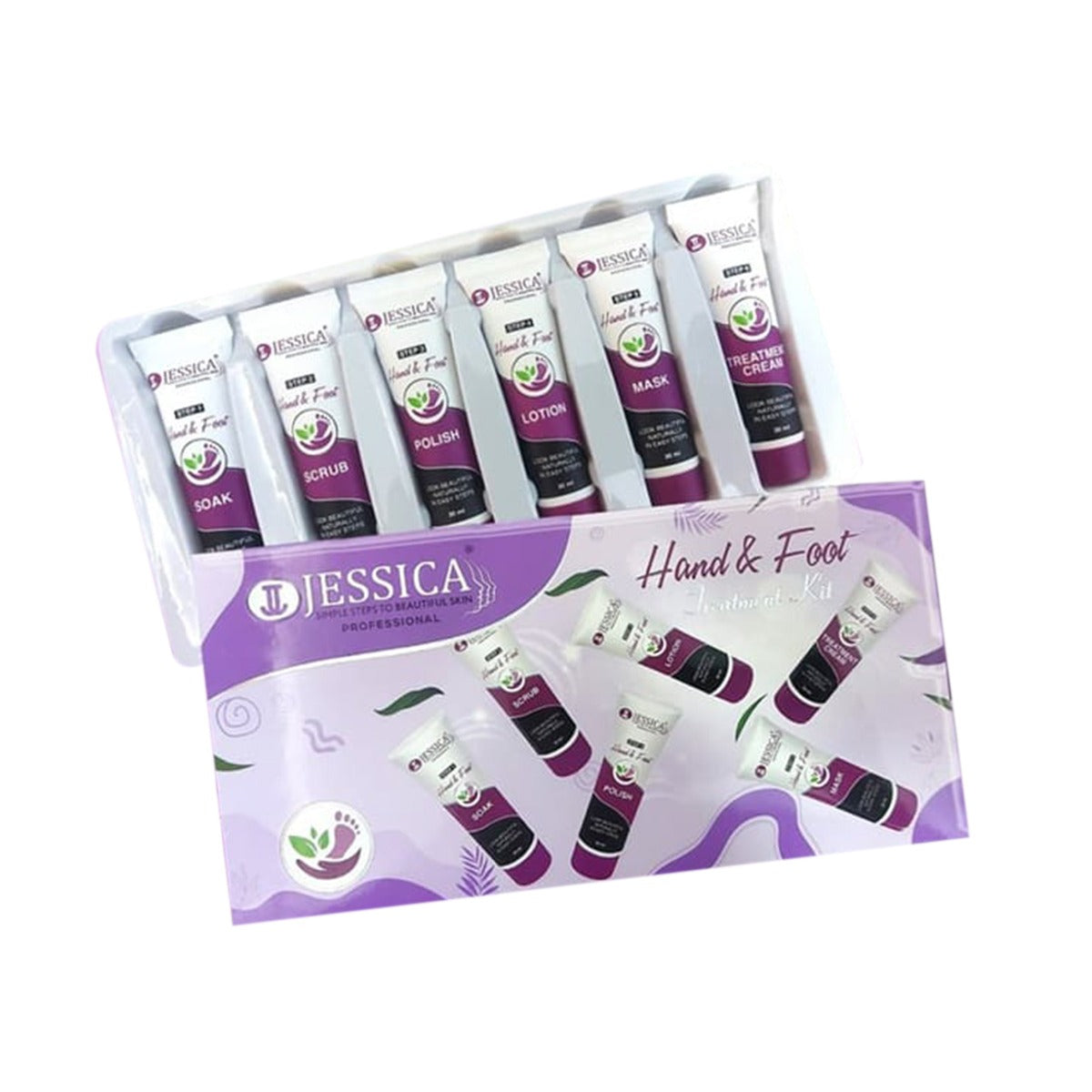 Jessica Hand & Foot Treatment Kit – 30ml Each Tube | Complete 6-Step Professional Care Set