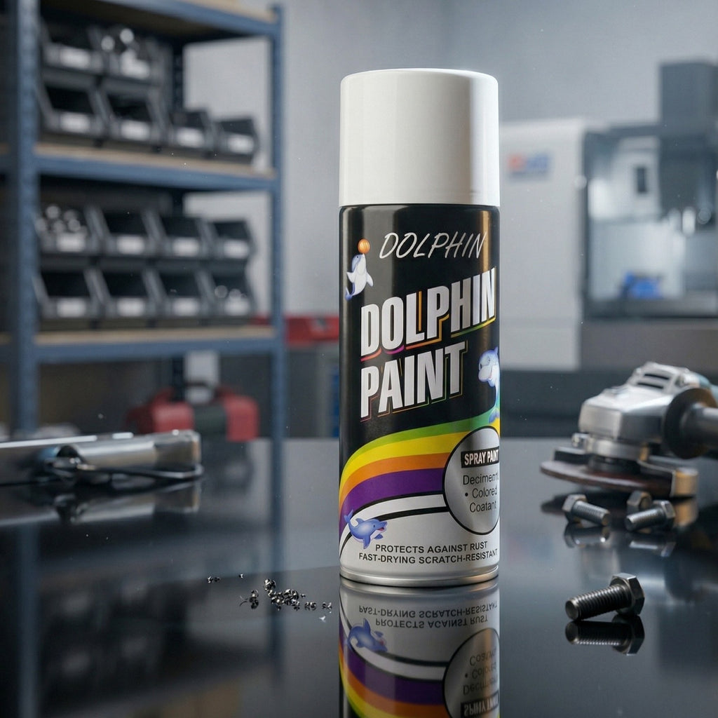 Dolphin Multi-Purpose Spray Paint – Fast-Drying, Anti-Rust & Scratch Resistant – High-Gloss Finish for Metal, Wood, Plastic & Automotive – 300ml