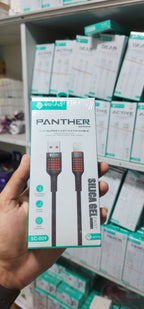 SOVO SC-009 Panther Series iPhone Data Cable – Super Fast Charging & Durable Silica Gel Build