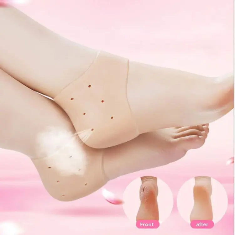 Pair of half Heel Pain Anti Crack Silicone Set - Anti Crack  For Pain Relief Unisex With Box