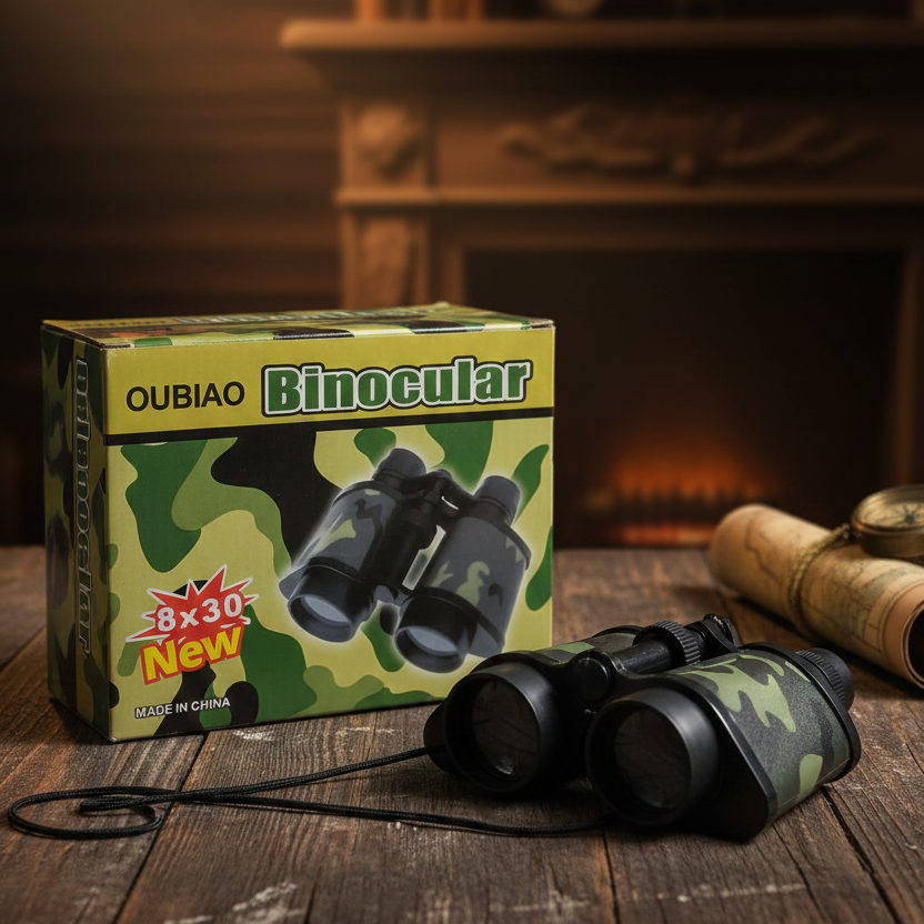 Kid’s Explorer Binoculars – 8x30 Optical Lens for Fun Learning & Outdoor Exploration | Portable, Kid-Friendly Mini Binoculars for Nature Trips, Bird Watching, Games & Travel Adventures