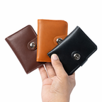 Magnetic Button Card Wallet for Men & Women – Mini Wallet with Snap Closure, Card Holder, Cash Pocket