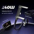 240W Type-C to Type-C Fast Charging Cable with Adjustable Stand – 1.5M PD 3.1 90° Elbow Gaming Cable