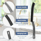 Set of 2 Gap Cleaning Brushes – Hard Bristle Crevice and Grout Cleaning Brush for Bathroom, Kitchen, Tile, and Dead Angles – Durable Narrow Cleaning Tool (9 Inch Lengh 0.75 Inch Width)