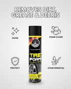 Tire Foam Cleaner – Clean, Shine and Protect | THREE GUYS | German Engineered (650ML)