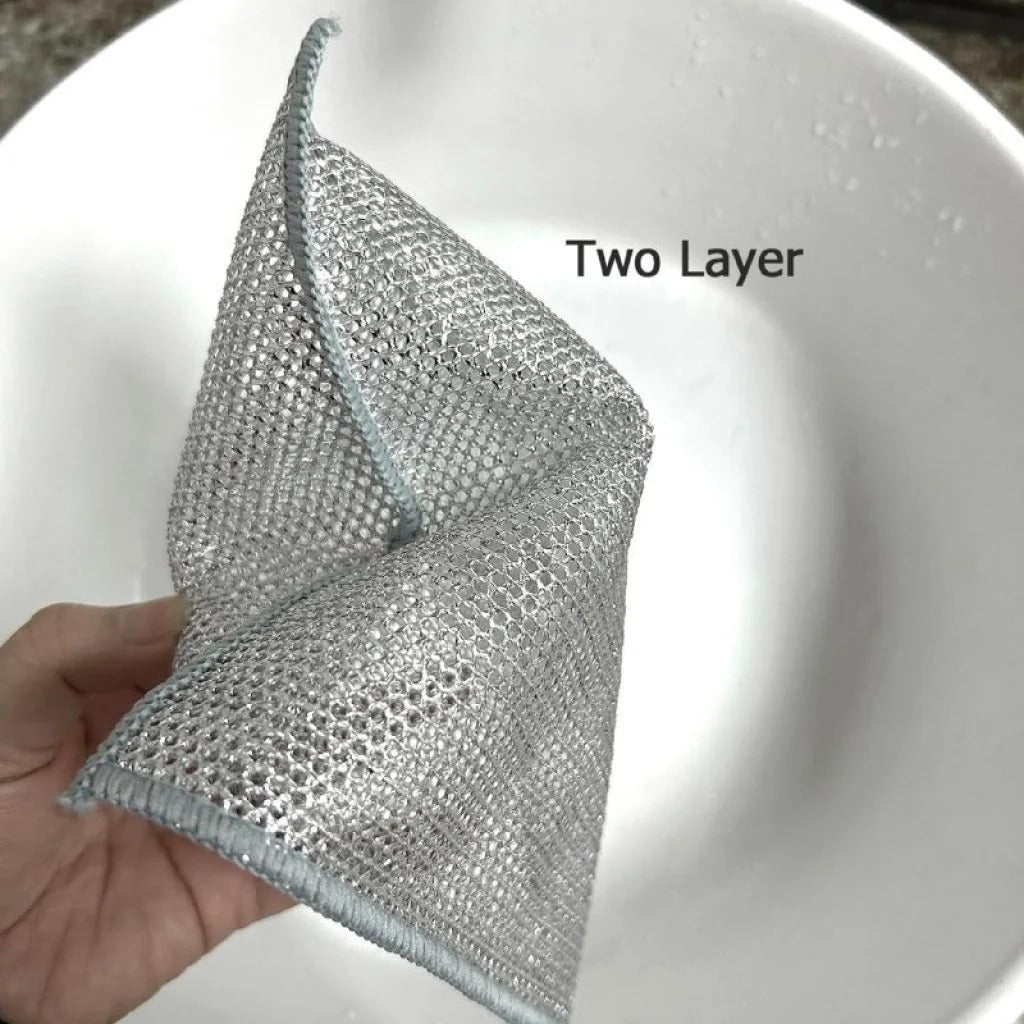 Royal Double Layer Dishwashing Wire Cleaning Cloth | Heavy-Duty Scrubber