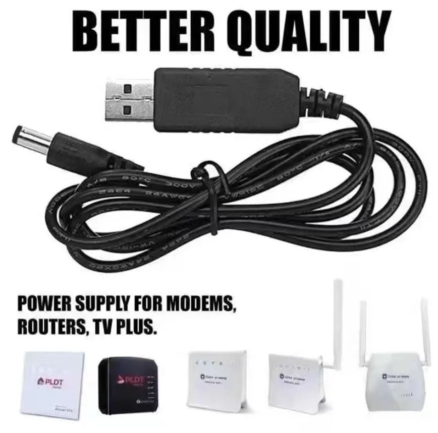 12W Power Boost Router Cable – USB to DC Step-Up Converter (5V, 9V, 12V) – High-Speed Power Delivery for Routers, Modems, and CCTV Cameras