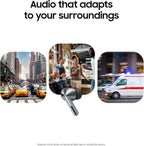 Samsung Galaxy Buds 3 Pro AI True Wireless Bluetooth Earbuds, Noise Cancelling, Sound Optimization, Redesigned Comfort Fit, Silver