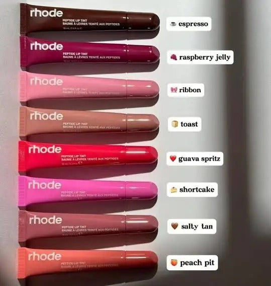 8 Colors Rhode Lip Care Series | Tinted Lip Balm | Lasting Moisturizing Blushes | Hydrated Lip Gel Oil | Pout Lips Long-acting Lip Treatment(1 pc)