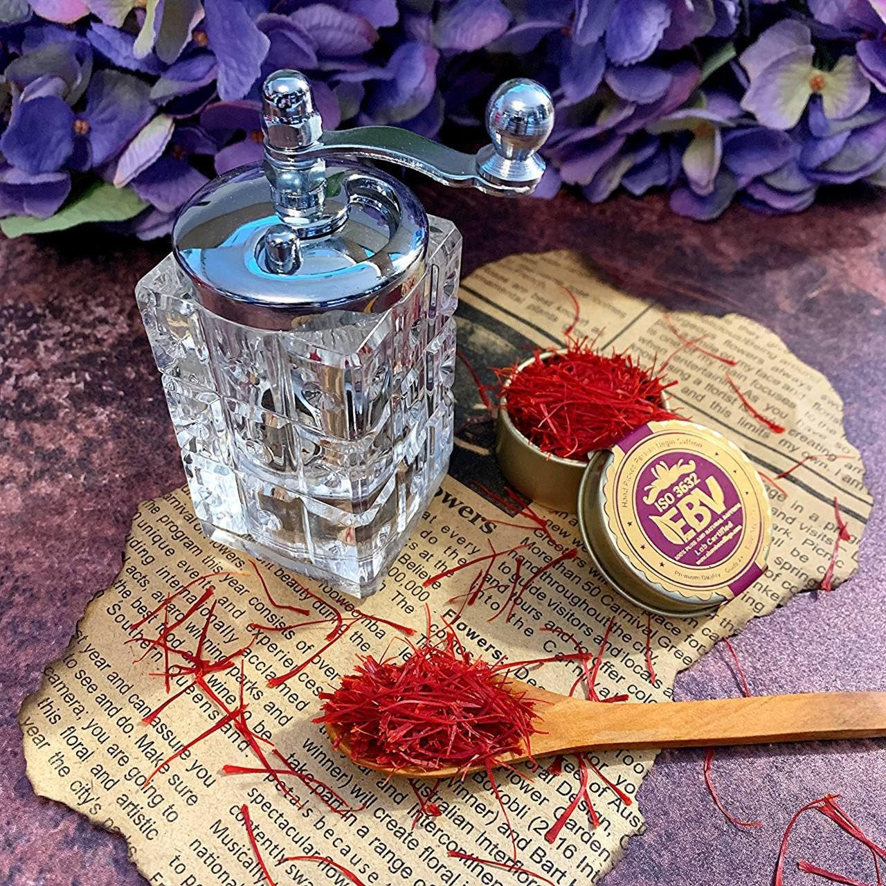Saffron Grinder Simple | Portable Pepper Mill | Best Quality Pepper &amp; Saffron Grinder - Portable Grinder 