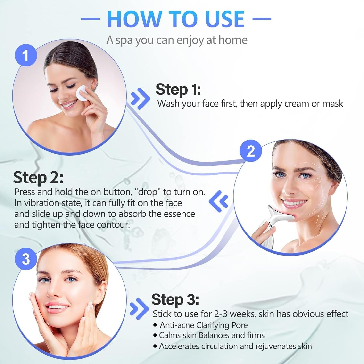 ES-1081 Massager Intense Pulsed Light Wrinkles Reducing Instrument - ESX - Anti Ageing &amp; Reduces Puffiness | Face Massager For Fine Line &amp; Wrinkles - Random Color