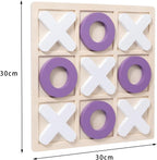 Wooden Tic-Tac-Toe Board Game – Classic XO Strategy Game for Kids, Toddlers, Preschoolers &amp; Adults – Educational, Durable &amp; Portable 30cm Wooden Board – Ideal Birthday Gift, Party Favour &amp; Family Game (Random Color)