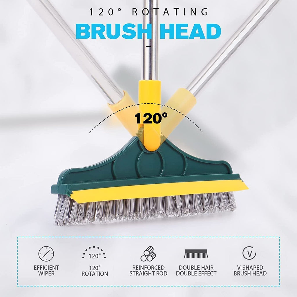 2 In 1 Floor Cleaning Brush Bathroom Tile Windows Floor Cleaning Brush With 120° Rotatable Head – Multipurpose Bathroom Floor Cleaning Brush – Floor Brush Scrubber | Floor Cleaning Brush