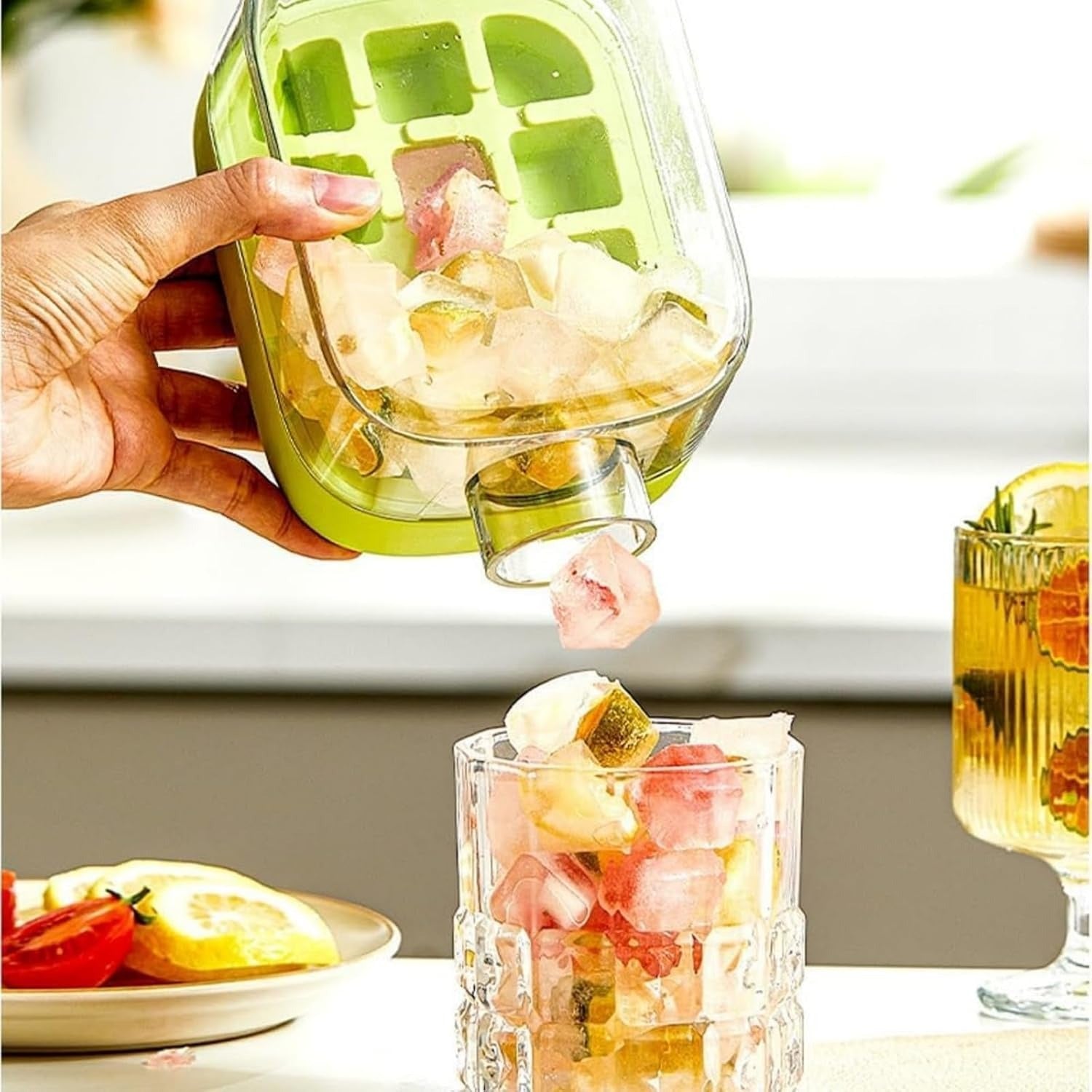 My Crush Cup Ice Cube Tray, Water Bottle Ice Cube Tray, Cool Summer Ice Cube Cup, Upgraded Ice Cube Bottle, Reusable Press-to-Cold Ice Cube Hydration - 500ml - Random Color