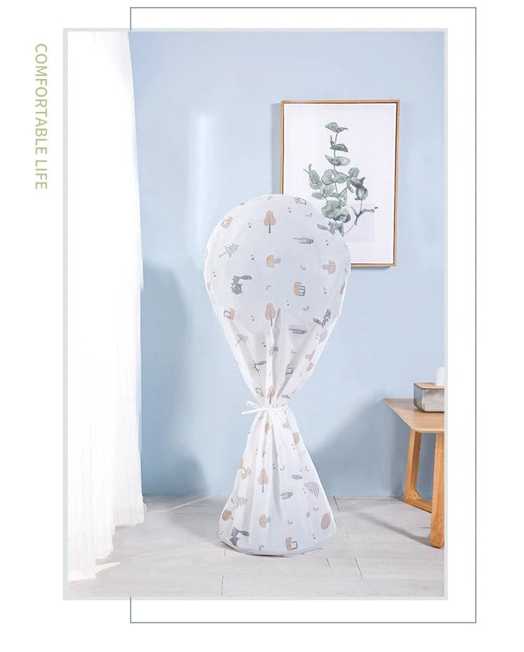 Decorative Fan Cover with Colorful Pattern Design – Dust Protection &amp; Stylish Room Accent