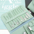 16-Piece Manicure &amp; Pedicure Kit – Premium Stainless Steel Nail Care Set for Hand, Foot &amp; Facial Grooming | Travel-Friendly Case Included | 16 Pcs Nail Care Set | Beauty Essentials Set ( Random Color )